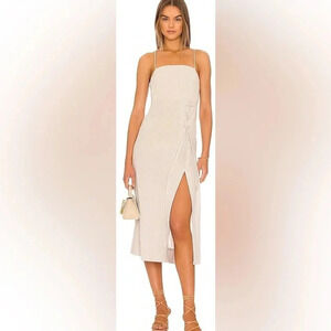 Free People Francesca Midi‎ Dress in Ocean Pearl